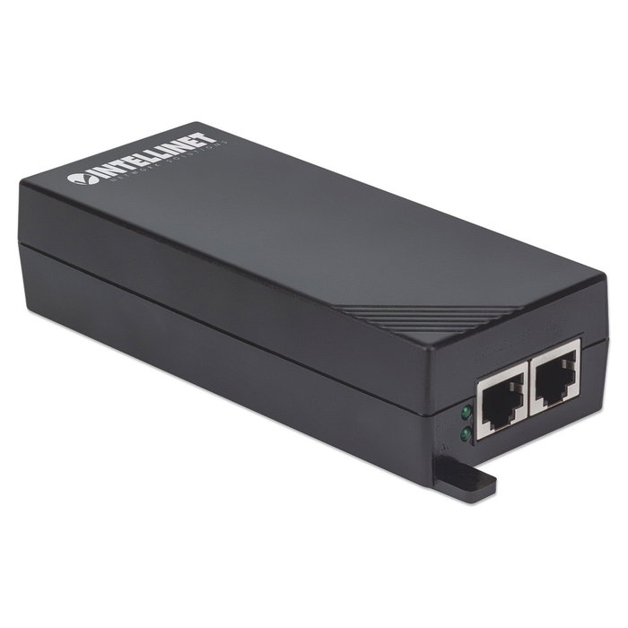 Intellinet 541625 Inyector PoE+ Gigabit 30W, Cumple IEEE 802.3at/af para Cable Ethernet Cat5/Cat5e, Protección Sobretensión/Corto/SC, Certificado CE FCC