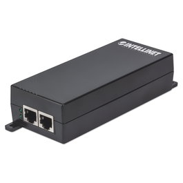 Intellinet 541625 Inyector PoE+ Gigabit 30W, Cumple IEEE 802.3at/af para Cable Ethernet Cat5/Cat5e, Protección Sobretensión/Corto/SC, Certificado CE FCC