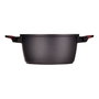 San Ignacio Cacerola Denia Experto de Aluminio Fundido 24 cm con Tapa de Cristal