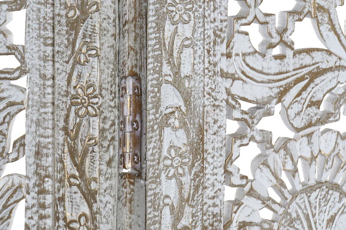 DKD Home Decor Biombo Indio Dorado Blanco 2 x 182 x 156 cm