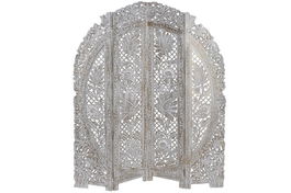 DKD Home Decor Biombo Indio Dorado Blanco 2 x 182 x 156 cm