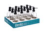 Berilo Dosificador Cristal Redondo Transparente 500 ml Vidrio-Plástico 9.5x21.4x7.4 cm (Set de 12)