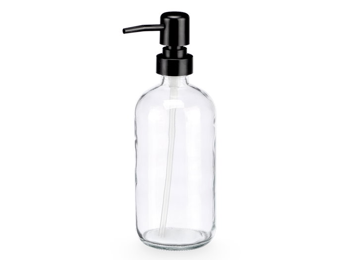 Berilo Dosificador Cristal Redondo Transparente 500 ml Vidrio-Plástico 9.5x21.4x7.4 cm (Set de 12)