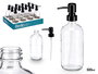 Berilo Dosificador Cristal Redondo Transparente 500 ml Vidrio-Plástico 9.5x21.4x7.4 cm (Set de 12)