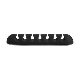 DeLOCK Juego de 6 Portacables Autoadhesivos con 7 Pasamuros Negro