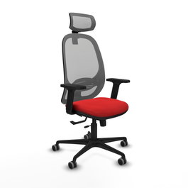 PIQUERAS Y CRESPO Silla de oficina Cilanco con mecanismo Sincro/Traslack Rojo y Gris