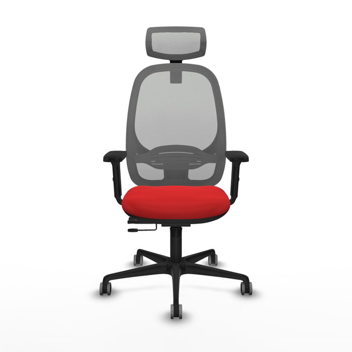 PIQUERAS Y CRESPO Silla de oficina Cilanco con mecanismo Sincro/Traslack Rojo y Gris PIQUERAS Y CRESPO Silla de oficina Cilanco con mecanismo Sincro/Traslack Rojo y Gris