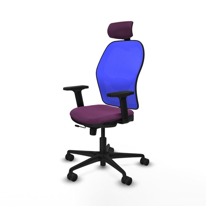 PIQUERAS Y CRESPO Silla de oficina Jorquera con mecanismo Sincro/Traslack, Morado y Azul PIQUERAS Y CRESPO Silla de oficina Jorquera con mecanismo Sincro/Traslack, Morado y Azul