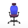 PIQUERAS Y CRESPO Silla de oficina Jorquera con mecanismo Sincro/Traslack, Morado y Azul
