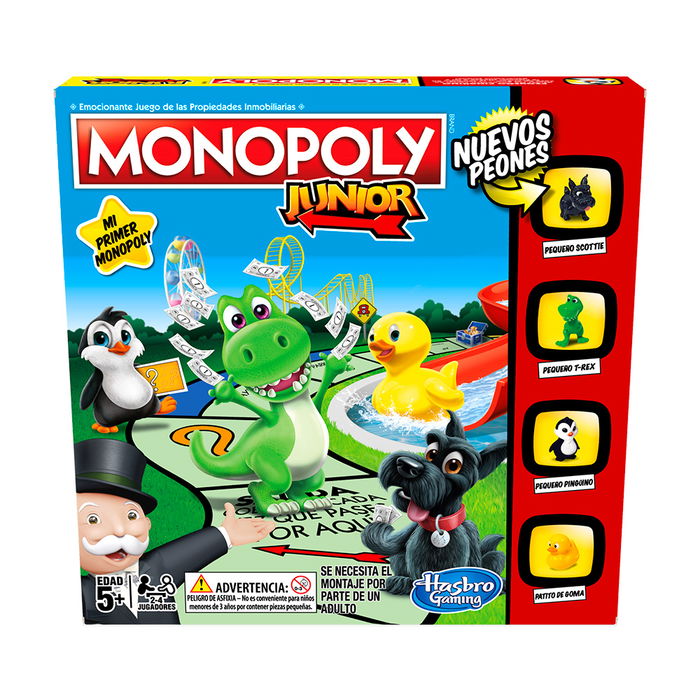 Hasbro Games Juego Monopoly Junior A6984 Infantil para Niños a partir de 5 años con fichas personalizadas y tablero moderno