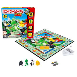 Hasbro Games Juego Monopoly Junior A6984 Infantil para Niños a partir de 5 años con fichas personalizadas y tablero moderno