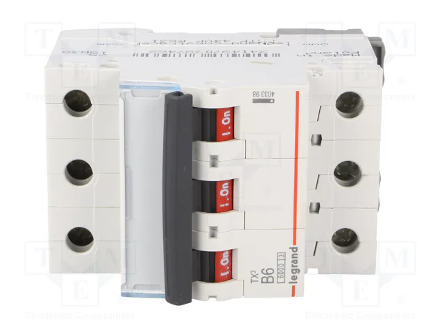 LEGRAND Interruptor magnetotérmico S300 TX 6A 3 polos Caract B