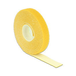DeLOCK 18734 Cinta de velcro Amarilla 13 mm x 1 m