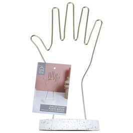 Home Deco Factory Porta Joyas Mano Colección Pour Elle Metal
