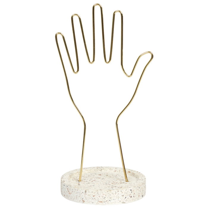 Home Deco Factory Porta Joyas Mano Colección Pour Elle Metal