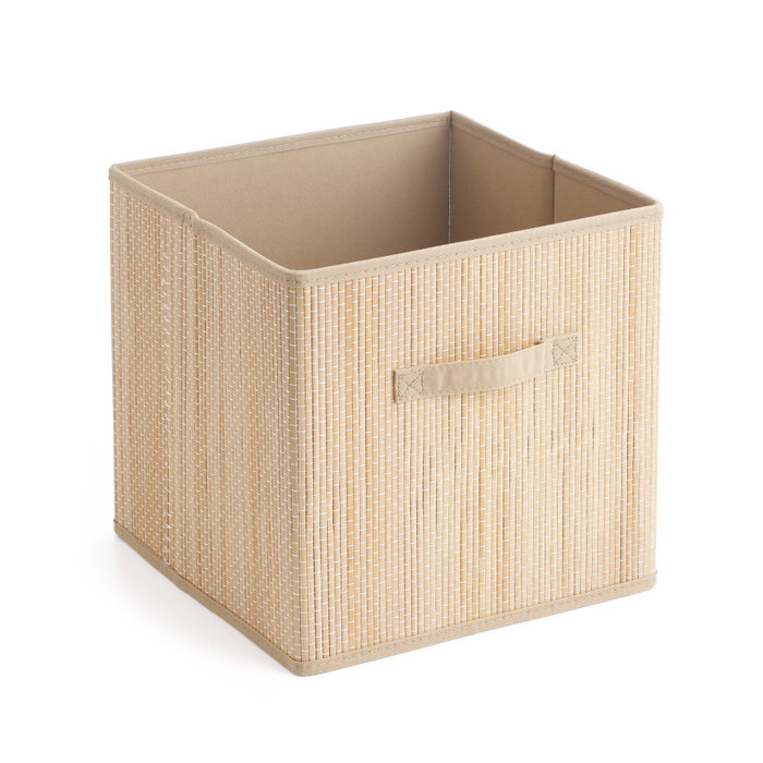 Inde Confortime Cesta Ordenación Bambú/TNT 31x31x31 cm (12 Unidades)