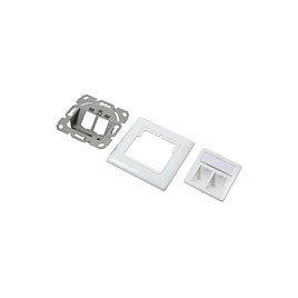 LogiLink Keystone Dose Unterputz 2 módulos, blanco puro LogiLink Keystone Dose Unterputz 2 módulos, blanco puro