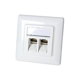 LogiLink Keystone Dose Unterputz 2 módulos, blanco puro LogiLink Keystone Dose Unterputz 2 módulos, blanco puro