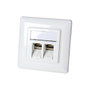 LogiLink Keystone Dose Unterputz 2 módulos, blanco puro