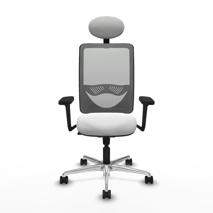 PIQUERAS Y CRESPO Silla de oficina Zulema con mecanismo Sincro, Blanco y Gris PIQUERAS Y CRESPO Silla de oficina Zulema con mecanismo Sincro, Blanco y Gris