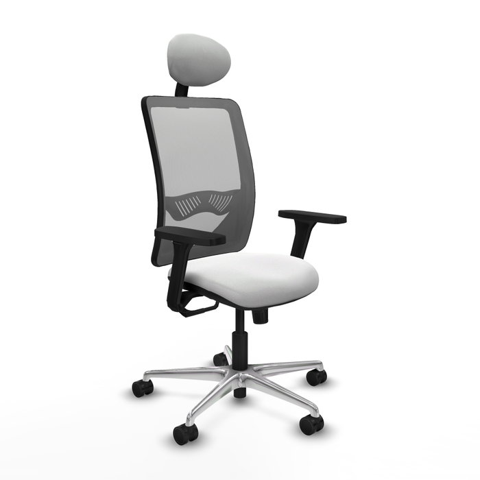 PIQUERAS Y CRESPO Silla de oficina Zulema con mecanismo Sincro, Blanco y Gris PIQUERAS Y CRESPO Silla de oficina Zulema con mecanismo Sincro, Blanco y Gris