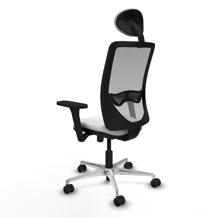 PIQUERAS Y CRESPO Silla de oficina Zulema con mecanismo Sincro, Blanco y Gris PIQUERAS Y CRESPO Silla de oficina Zulema con mecanismo Sincro, Blanco y Gris