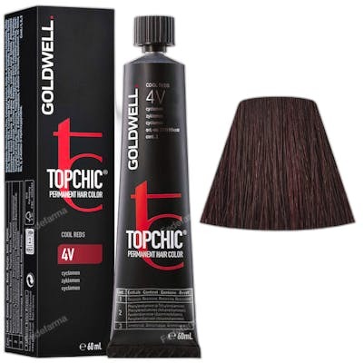 Goldwell TOPCHIC Tinte permanente para el cabello 4V Medium Brown Violet 60 ml Goldwell TOPCHIC Tinte permanente para el cabello 4V Medium Brown Violet 60 ml