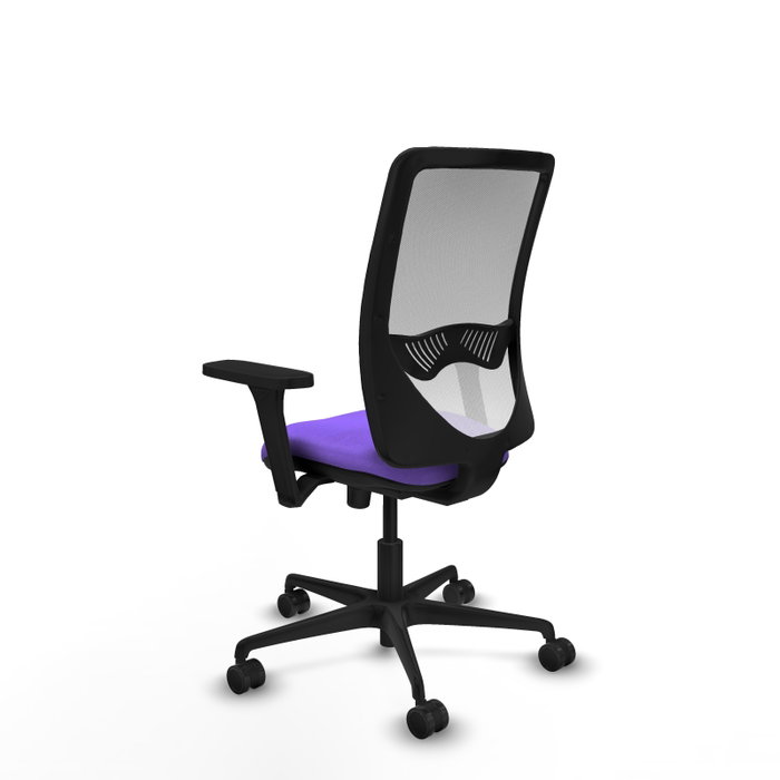 PIQUERAS Y CRESPO Silla de oficina Zulema con mecanismo Sincro, Tela Lila y Malla Blanca PIQUERAS Y CRESPO Silla de oficina Zulema con mecanismo Sincro, Tela Lila y Malla Blanca