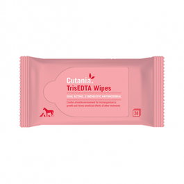 Vetnova Cutania Trisedta Wipes Toallitas para Perros y Gatos, 24 Unidades