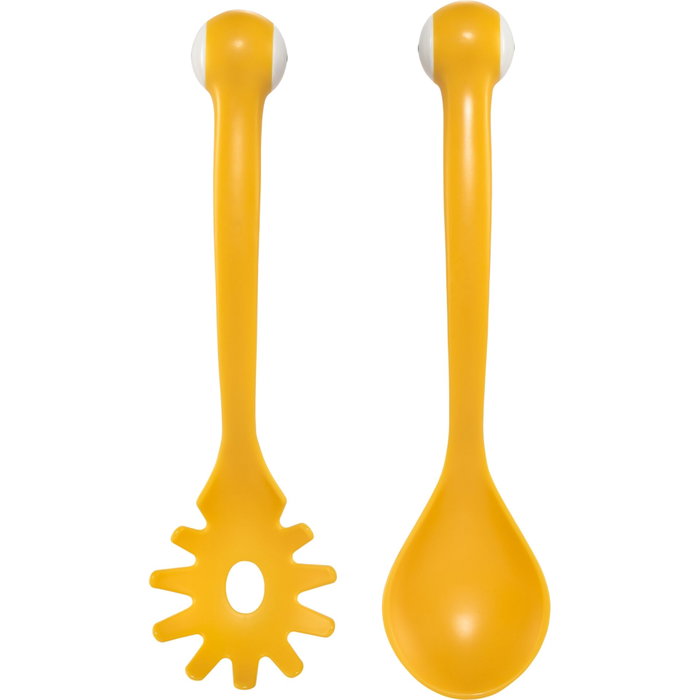 Ototo Pasta Monsters Set de cubiertos para servir Amarillo