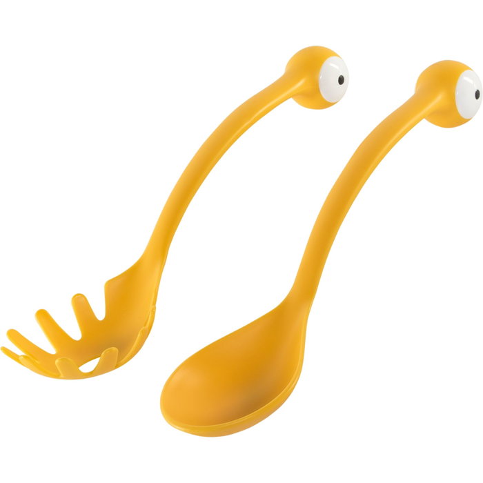 Ototo Pasta Monsters Set de cubiertos para servir Amarillo
