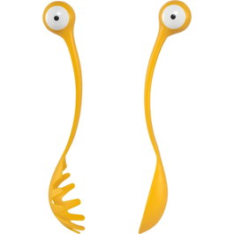 Ototo Pasta Monsters Set de cubiertos para servir Amarillo