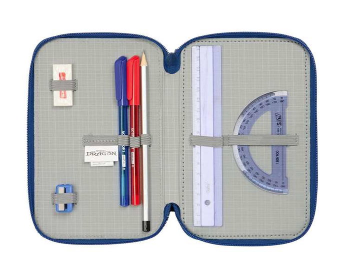 Safta Plumier Triple Como Entrenar A Tu Dragon 37 Piezas 12,5x19,5x5,5cm