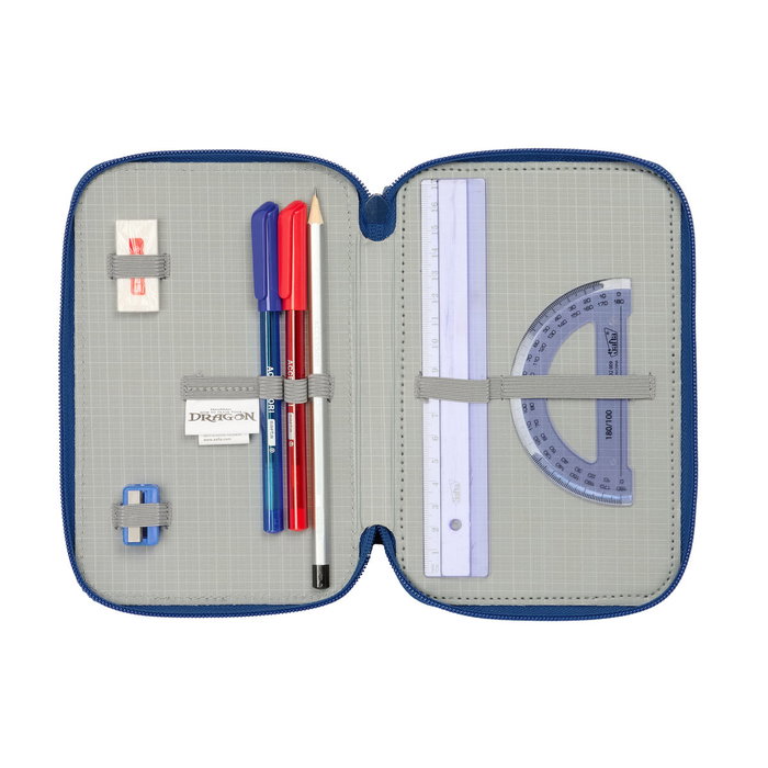Safta Plumier Triple Como Entrenar a Tu Dragón 37 Pcs