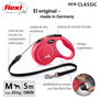 Flexi Classic M Cordon Rojo 5m para hasta 20kg