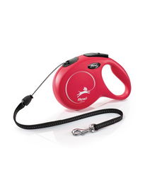 Flexi Classic Correa extensible para perros roja 5 m 20 kg con sistema de iluminación LED Multi Box, diseño ergonómico, fabricado en Alemania