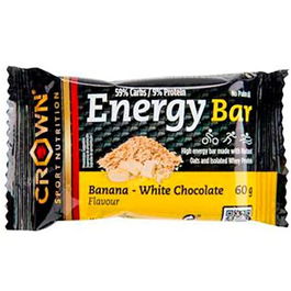 CROWN SPORT NUTRITION Energy Bar Banana Choc 1 X 60 G con Aislado de Proteína de Suero