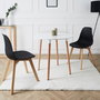 Home Deco Factory Mesa Redonda Essentiel Blanca Madera Metal Polipropileno ø76 cm