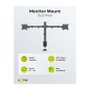 Goobay Monitor-Halterung Dual Flex negro