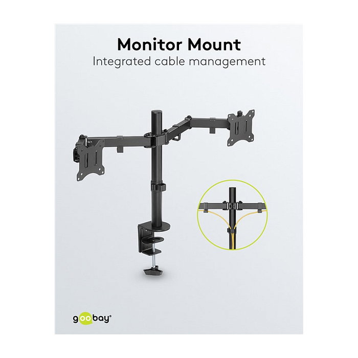 Goobay Monitor-Halterung Dual Flex negro