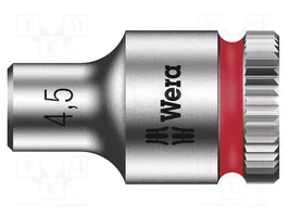 WERA Vaso de 6 ángulos HEX 4,5mm 1/4 pulgada 23mm Zyklop