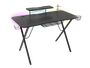 GENESIS Holm 300 RGB Escritorio Gaming Negro 1200x600x750 mm con Carga Inalámbrica y Hub USB