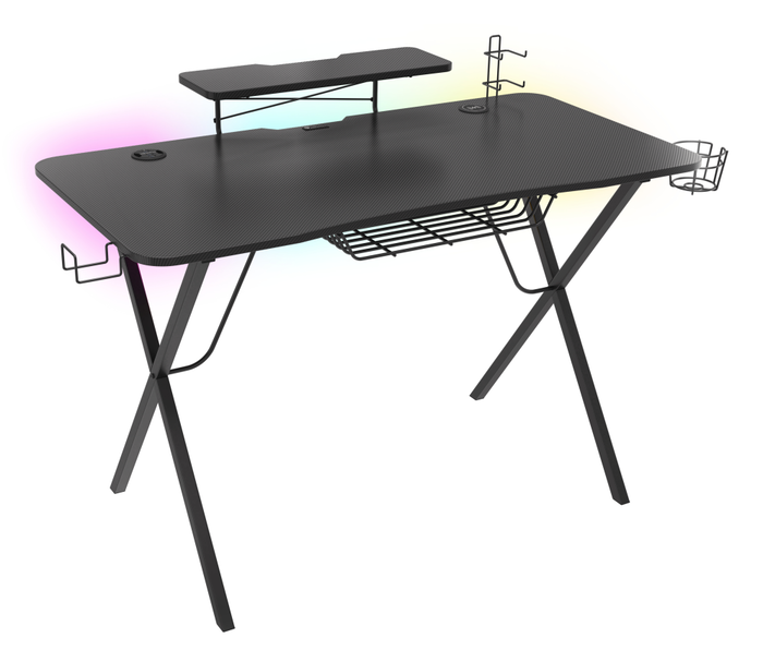 GENESIS Holm 300 RGB Escritorio Gaming Negro 1200x600x750 mm con Carga Inalámbrica y Hub USB GENESIS Holm 300 RGB Escritorio Gaming Negro 1200x600x750 mm con Carga Inalámbrica y Hub USB