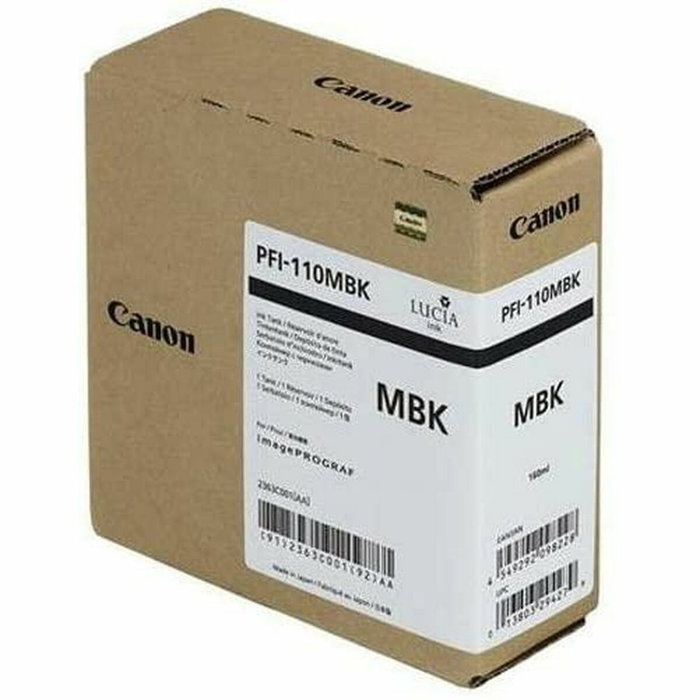 Canon PFI-110MBK Cartucho de Tinta Negro Mate 160 ml (2363C001) black Canon PFI-110MBK Cartucho de Tinta Negro Mate 160 ml (2363C001) black