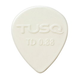 GRAPHTECH TUSQ Tear Drop Pick .88Mm White (Bright) - Púas con Armónicos Integrados para Guitarra