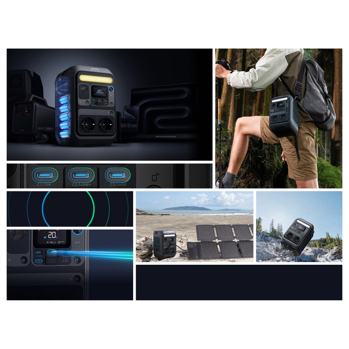 Anker SOLIX C300X Estación de Energía Portátil 288 Wh LiFePO4