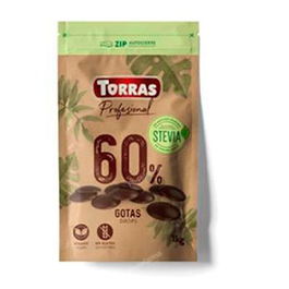 TORRAS Gota Chocolate 60% Cacao Stevia 1Kg