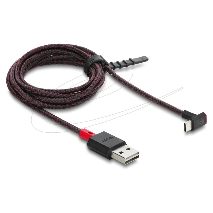 DeLOCK EASY-USB 2.0 Cable USB Tipo-A a USB Tipo-C™ Angulado 2 m Negro/Rojo DeLOCK EASY-USB 2.0 Cable USB Tipo-A a USB Tipo-C™ Angulado 2 m Negro/Rojo