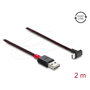 DeLOCK EASY-USB 2.0 Cable USB Tipo-A a USB Tipo-C™ Angulado 2 m Negro/Rojo