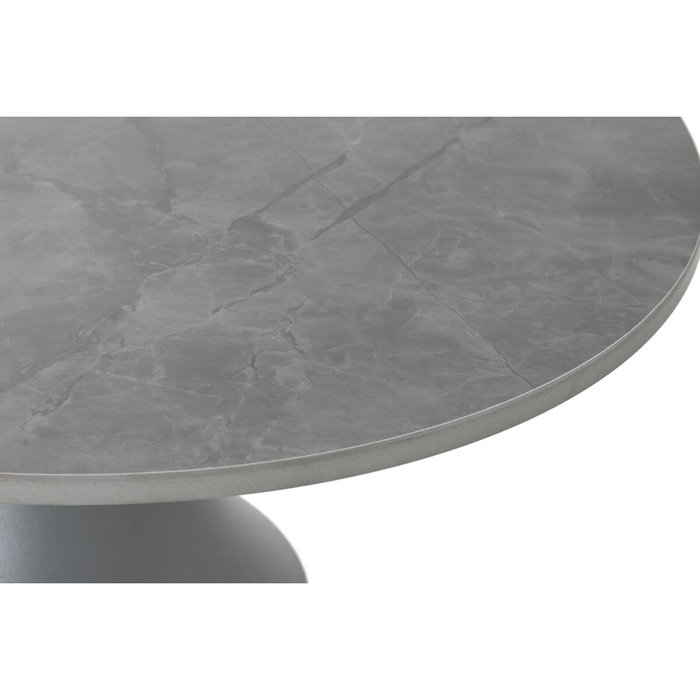 DKD Home Decor Set de 2 Mesitas Auxiliares de Cerámica y Metal Gris